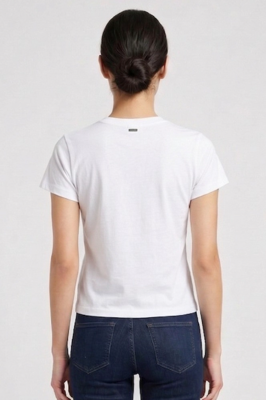 T-shirt donna MARKUP cotone stampa strass manica corta