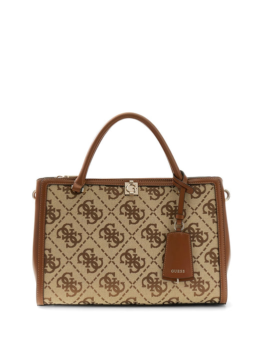 Borsa Guess donna Audrey satchel logo all-over
