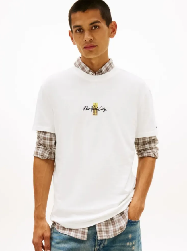 T-shirt Tommy Jeans uomo Regular Sign Block PE 2026