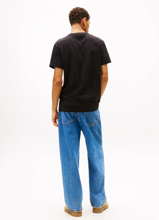 T-shirt Tommy Jeans uomo center flag regular cotone