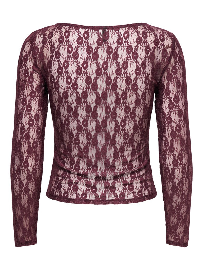 Blusa donna ONLY maglia stretch collo chiuso