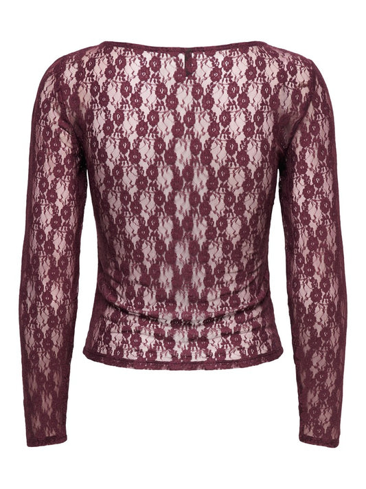 Blusa donna ONLY maglia stretch collo chiuso