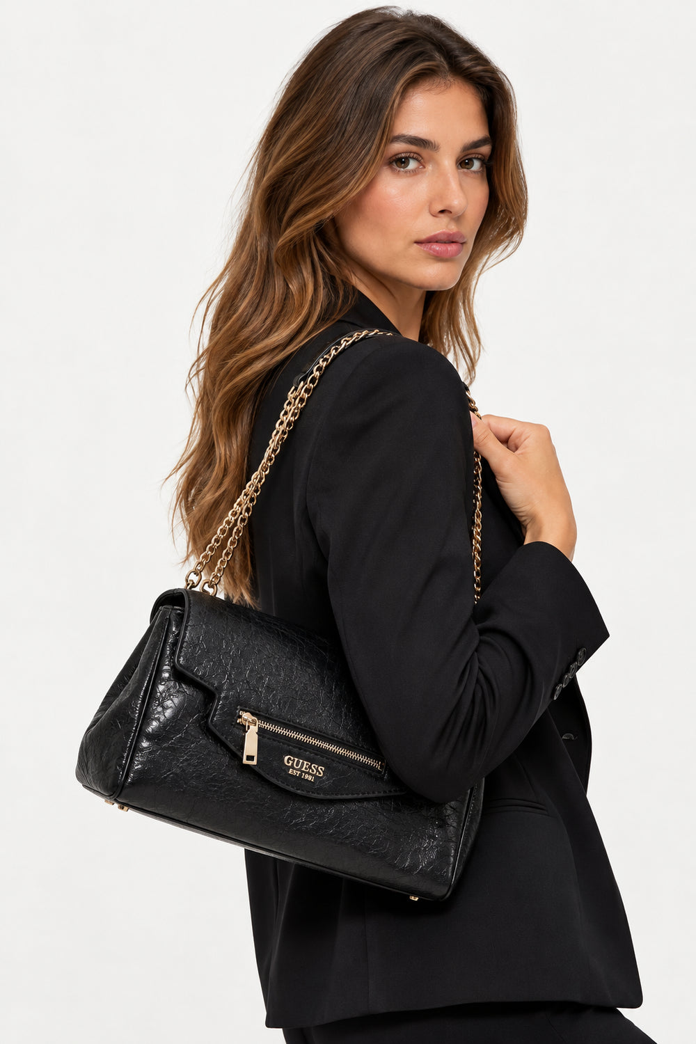 Borsa tracolla Guess donna Antonia patta similpelle