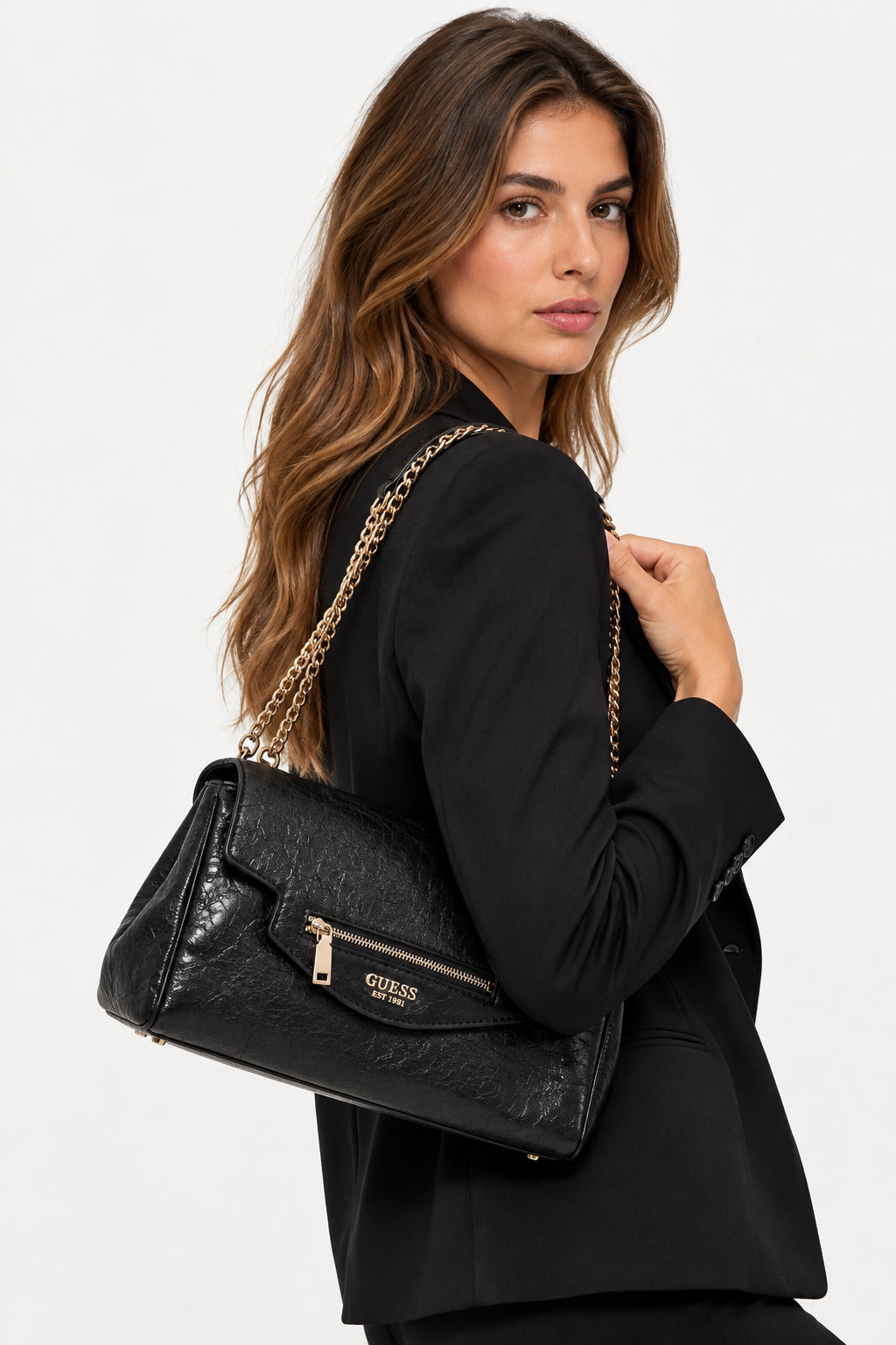 Borsa tracolla Guess donna Antonia patta similpelle