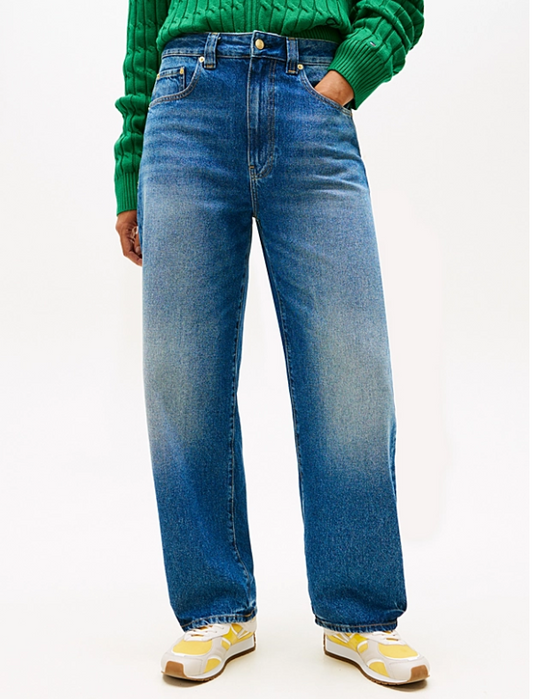 Jeans Tommy Hilfiger Donna Glow Barrel Vita Alta Denim