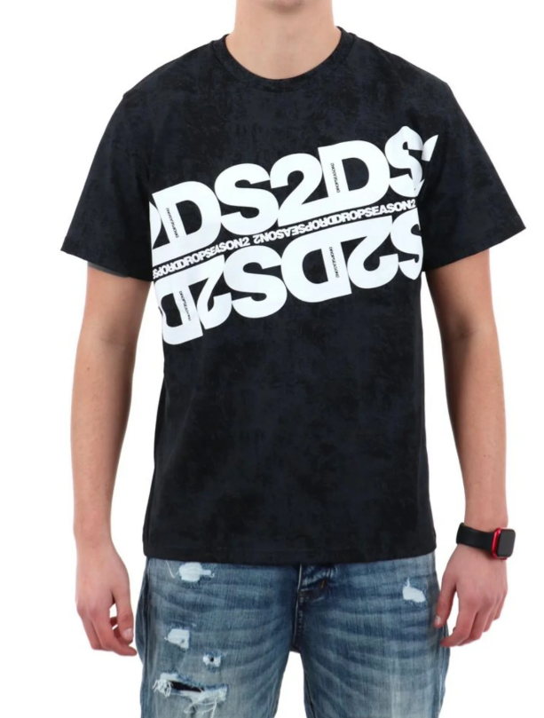 T-shirt DS2 uomo cotone maxi logo PE 2026