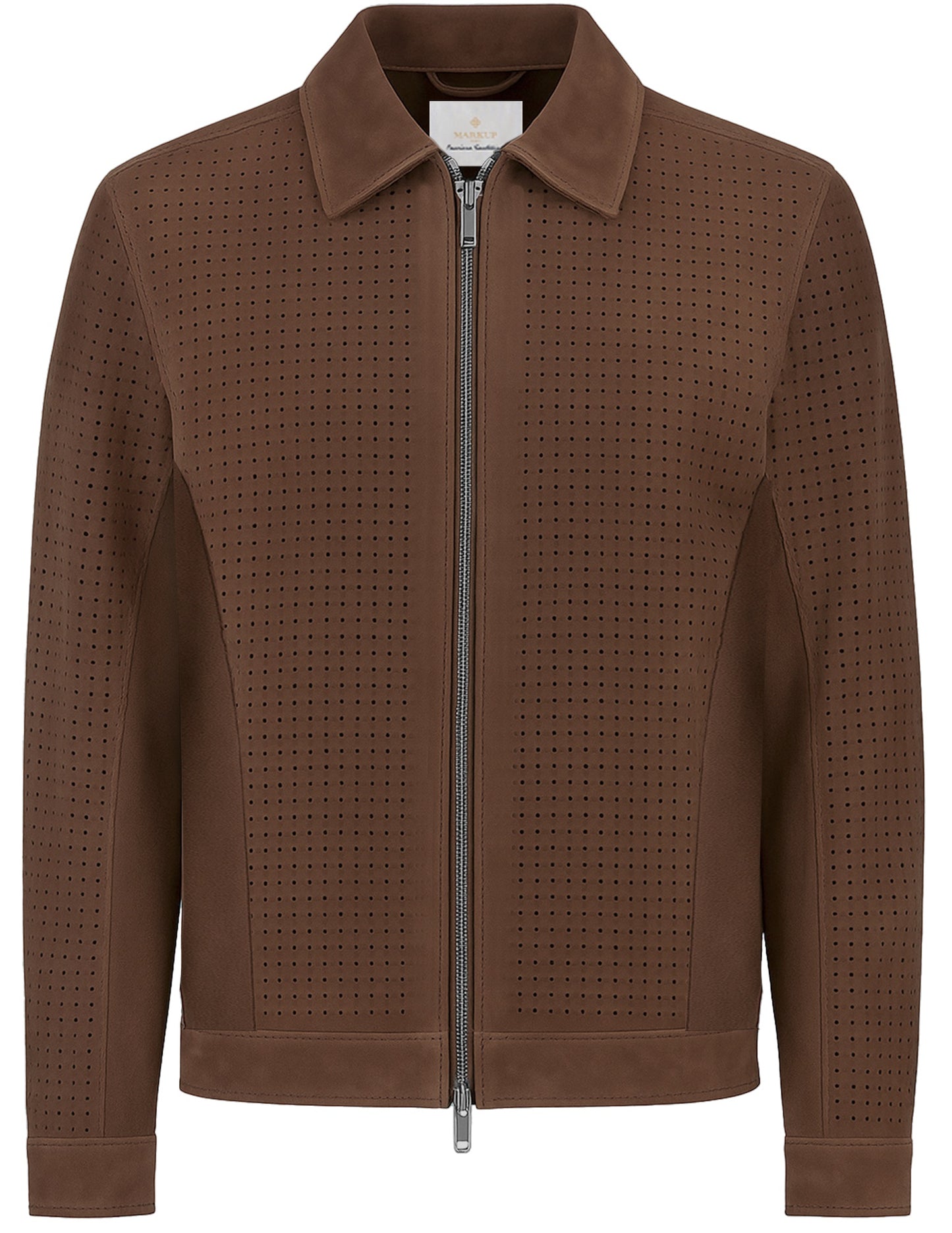 Overshirt MARKUP uomo effetto scamosciato traforata