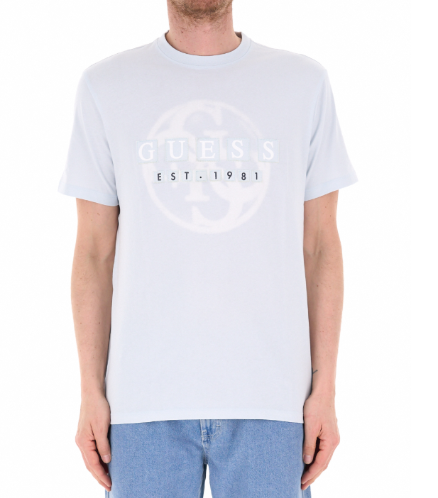 T-shirt Guess uomo patch logo 4G cotone