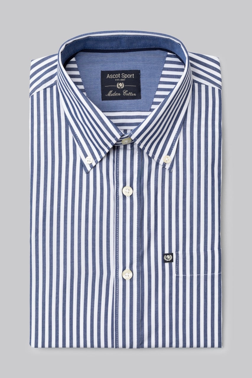 Camicia button down ASCOT uomo popeline cotone