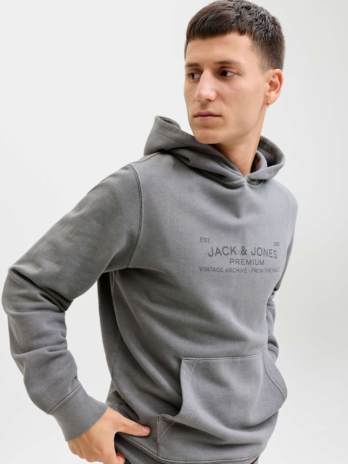 Felpa Aiden cappuccio Jack & Jones uomo cotone