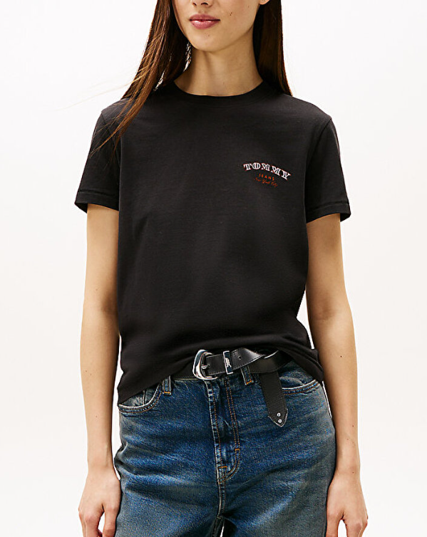 T-shirt Tommy Jeans donna regular dollar stack cotone