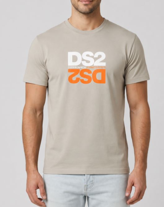 T-shirt DS2 uomo cotone maxi logo PE 2026