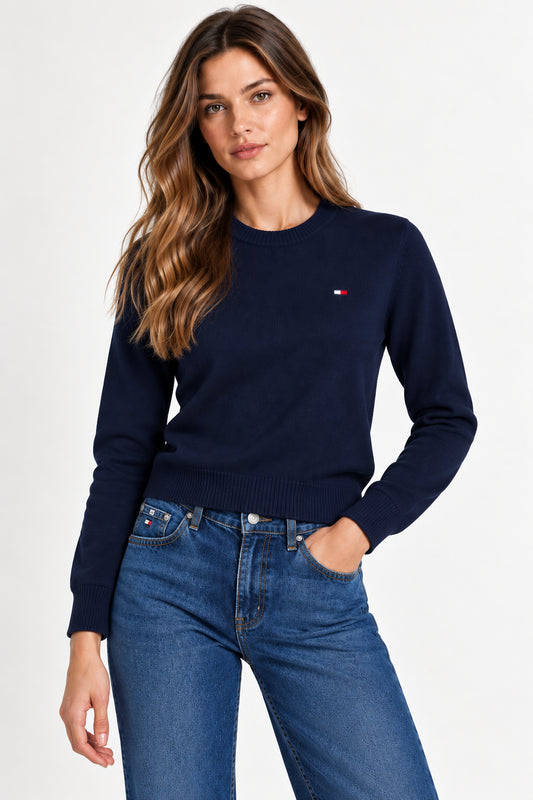 Maglione donna Tommy Jeans cotone lana girocollo
