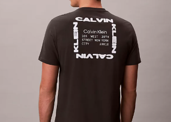 T-shirt Calvin Klein Jeans uomo in cotone jersey girocollo pirate black
