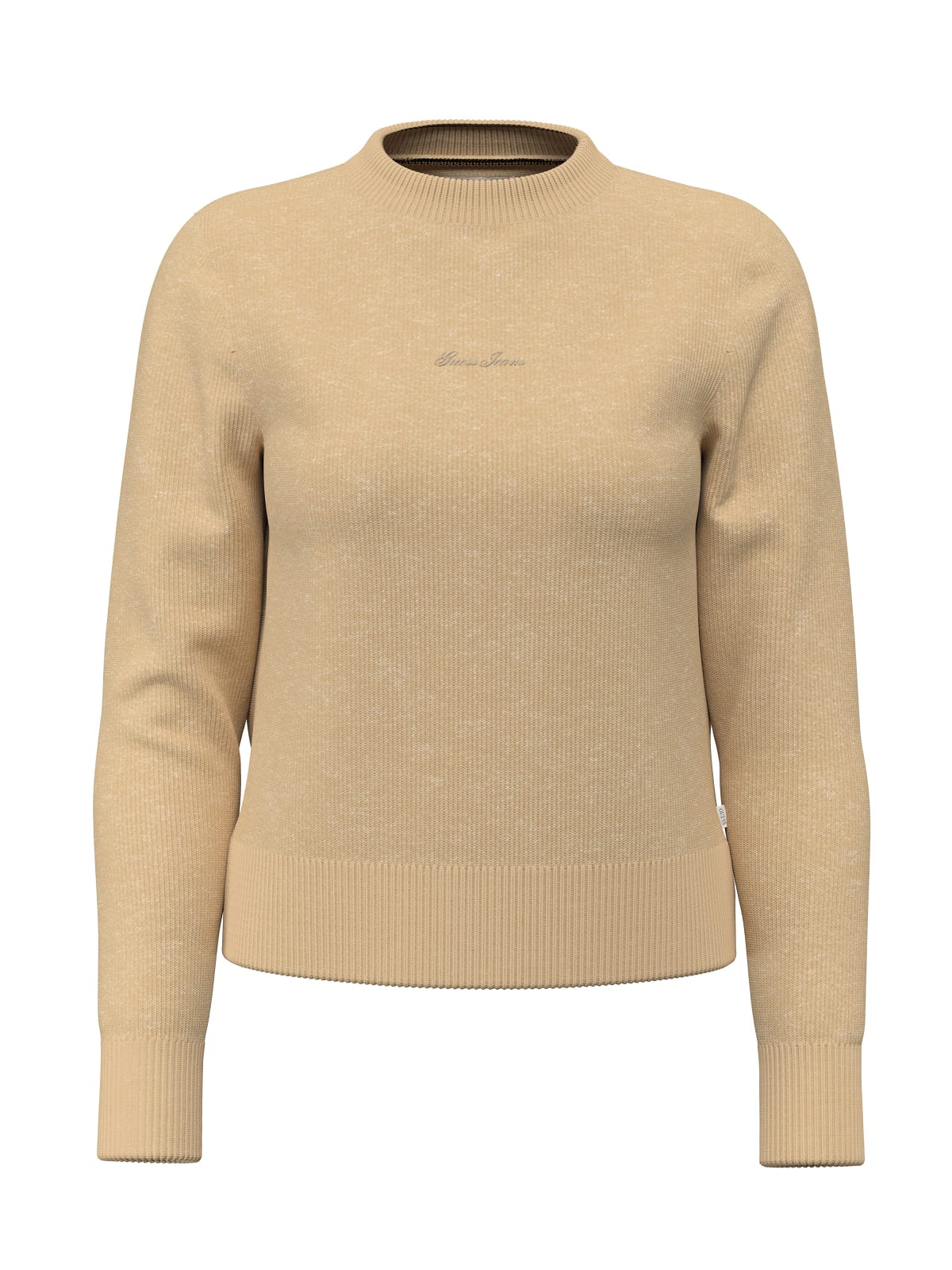 Maglione girocollo Guess Jeans donna ricamo logo
