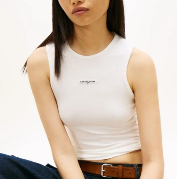 T-shirt Tommy Jeans Donna Slim Logo Cotone PE 2026