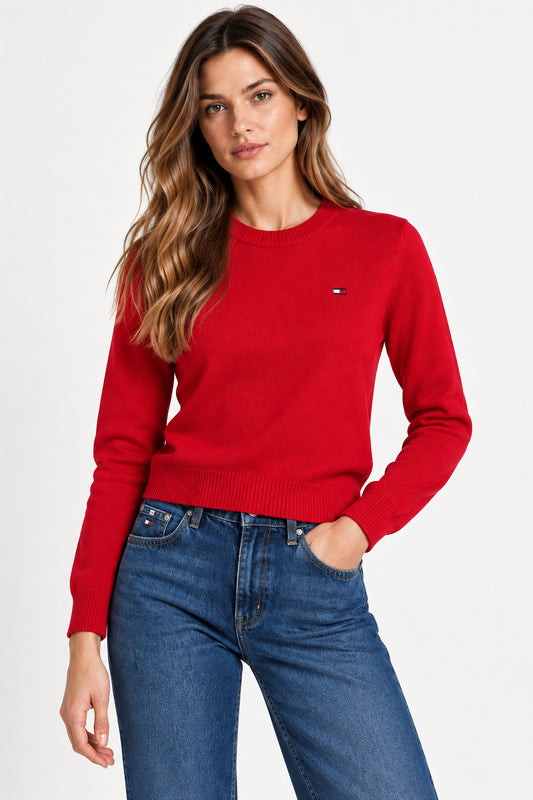 Maglione donna Tommy Jeans cotone lana girocollo