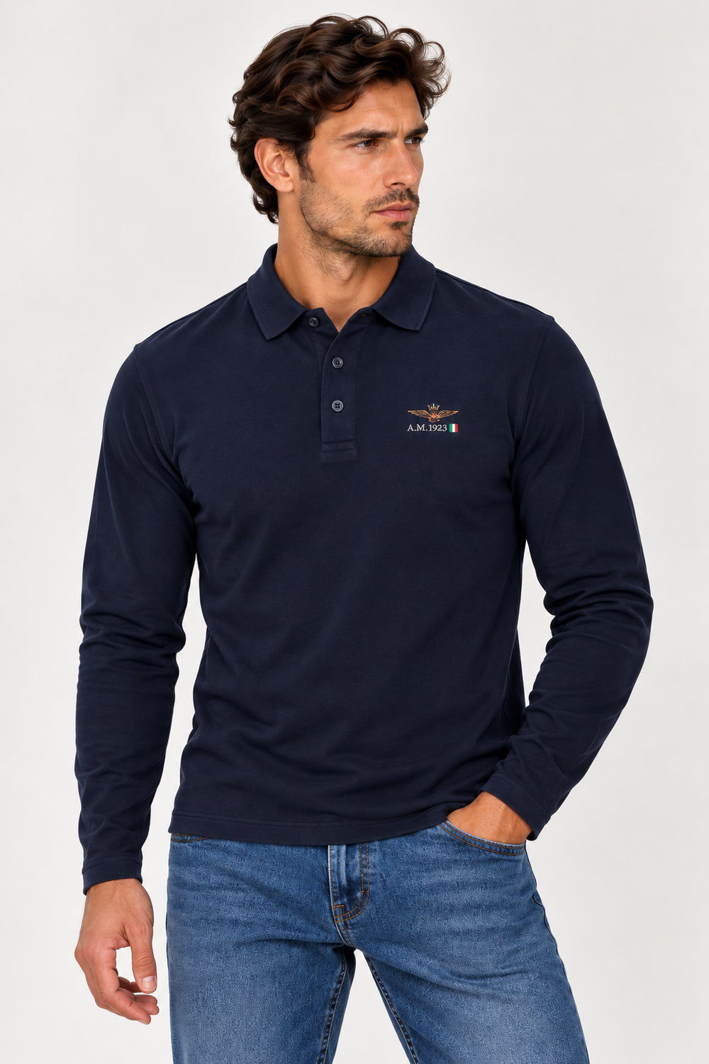Polo manica lunga Aeronautica Militare uomo AI 2026