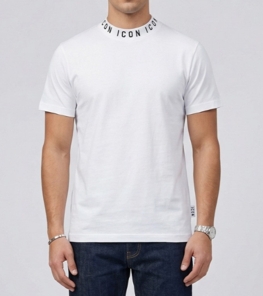 T-shirt uomo ICON cotone costina logo