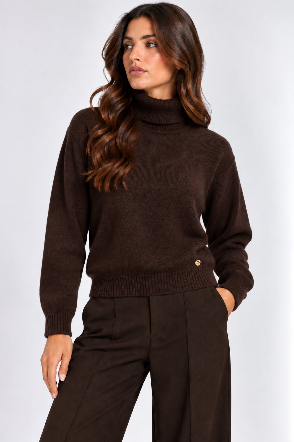 Maglia dolcevita YES-ZEE donna lurex