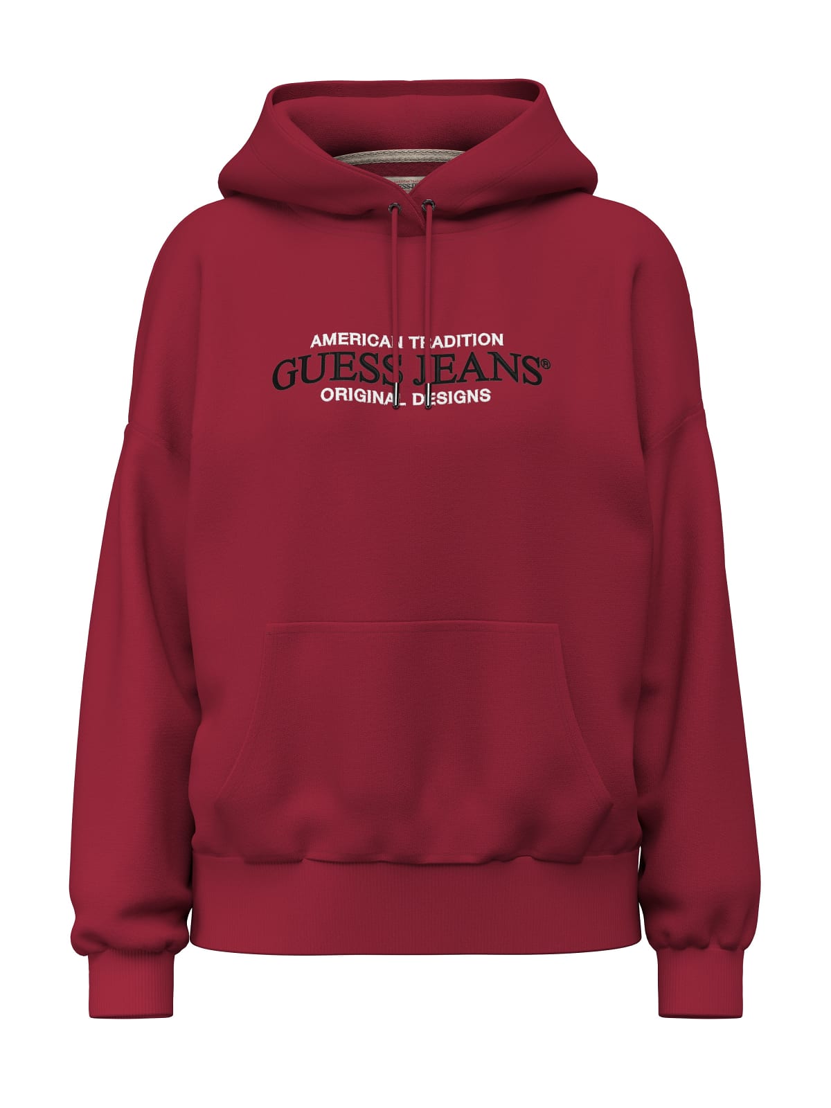 Felpa cappuccio Guess Jeans donna oversize triangle