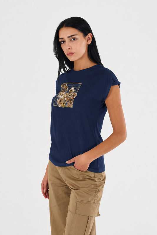 T-shirt YES-ZEE donna cotone manica corta PE 2026