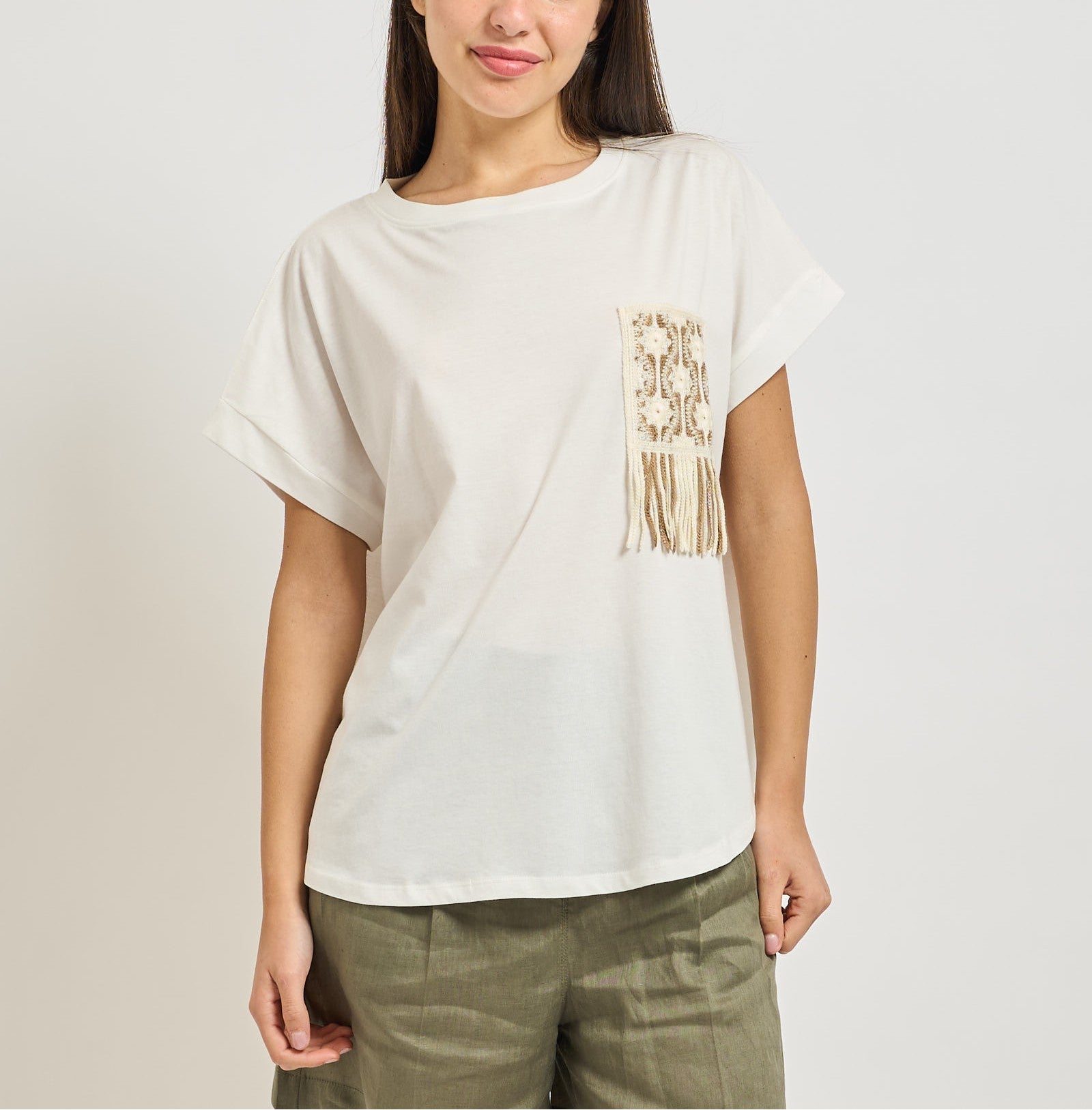 T-shirt donna MARKUP jersey cotone tasca manica corta