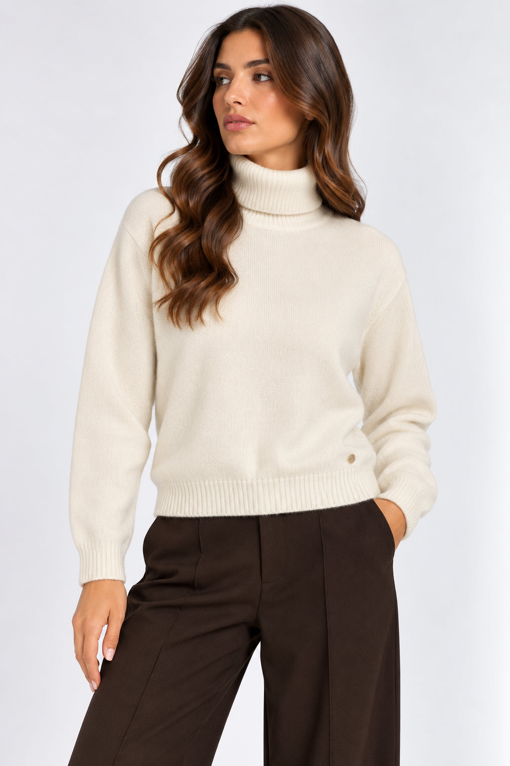 Maglia dolcevita YES-ZEE donna lurex
