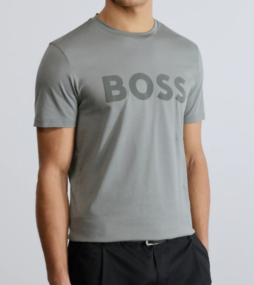 T-shirt Thinking Hugo Boss uomo logo grande cotone