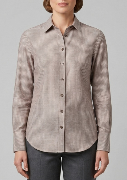 Camicia donna MARKUP rigata over lino