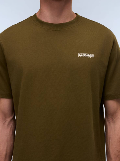 T-shirt logo Napapijri uomo cotone girocollo