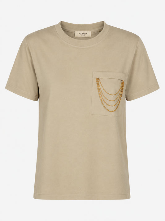 T-shirt donna MARKUP cotone taschino manica corta