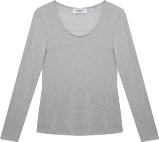 T-shirt donna MARKUP scollo ampio misto lana