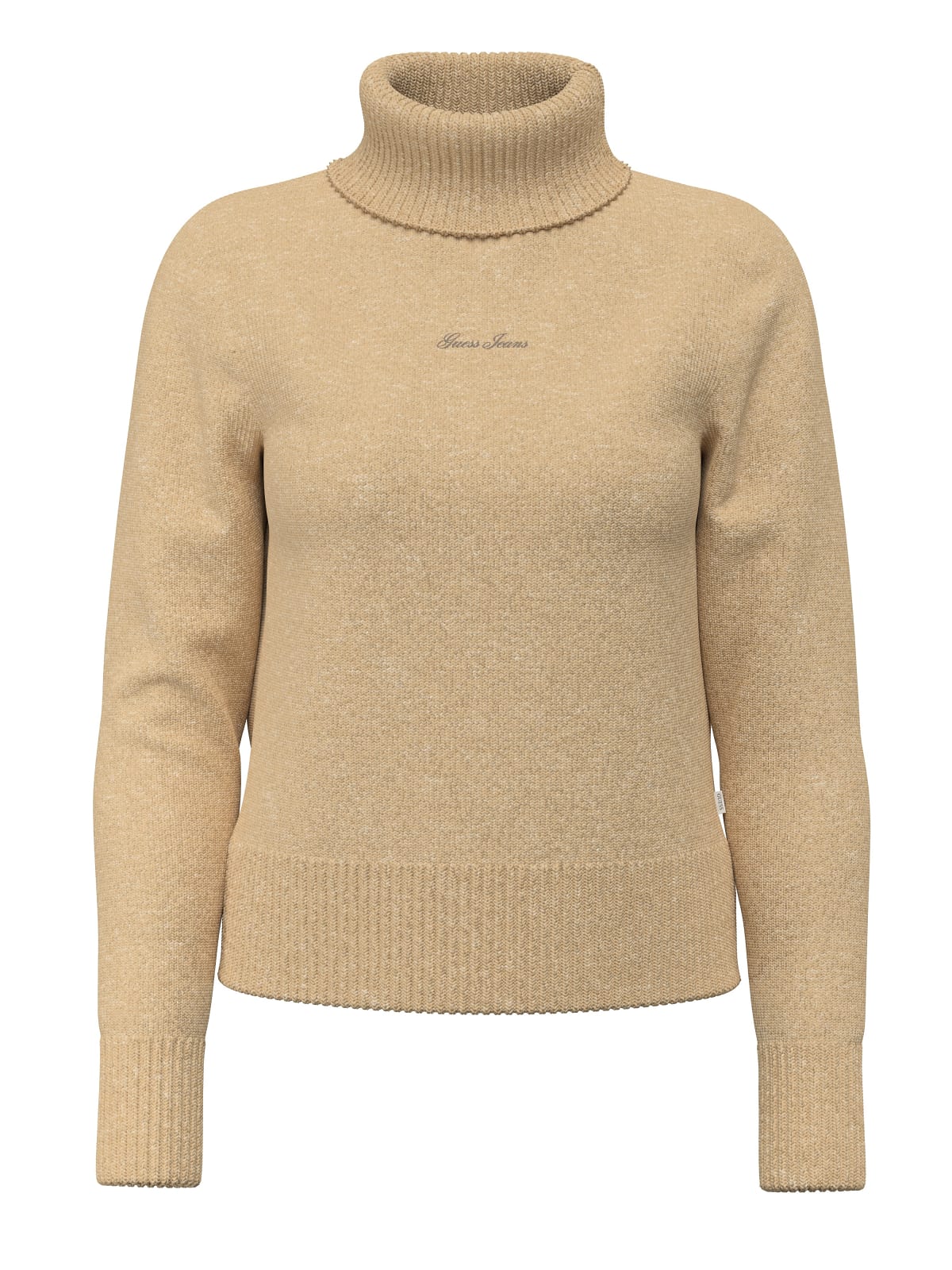Maglione collo alto Guess Jeans donna ricamo