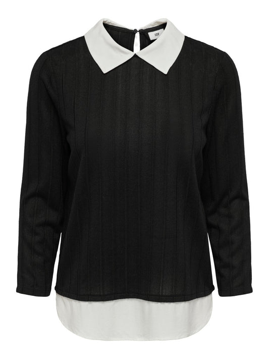 Blusa donna JDY scollo aperto costine