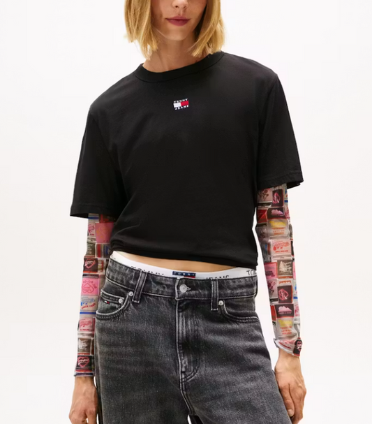 T-shirt donna Tommy Jeans con logo sul petto PE 2026