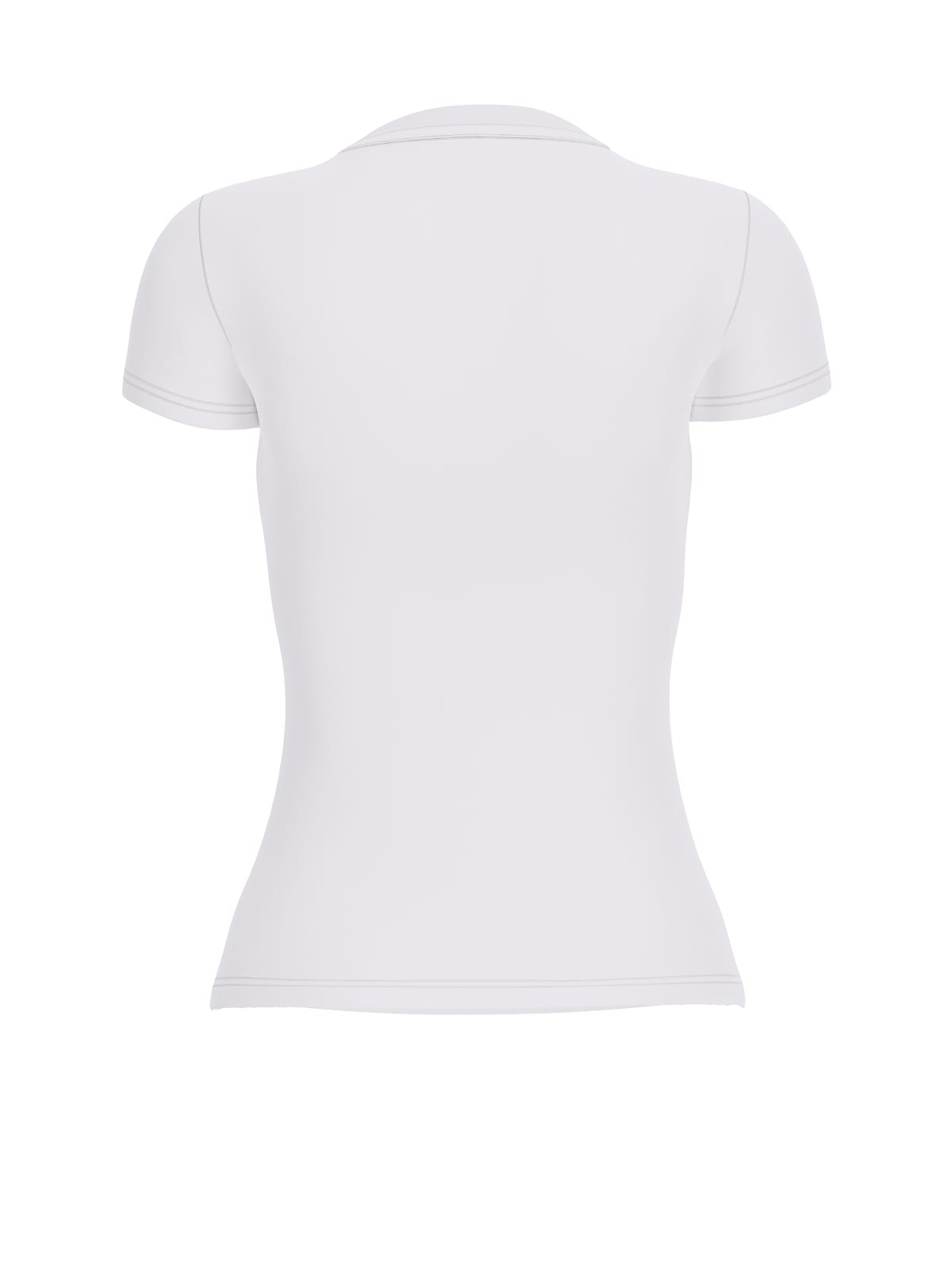 T-shirt Guess donna Feather Triangle cotone