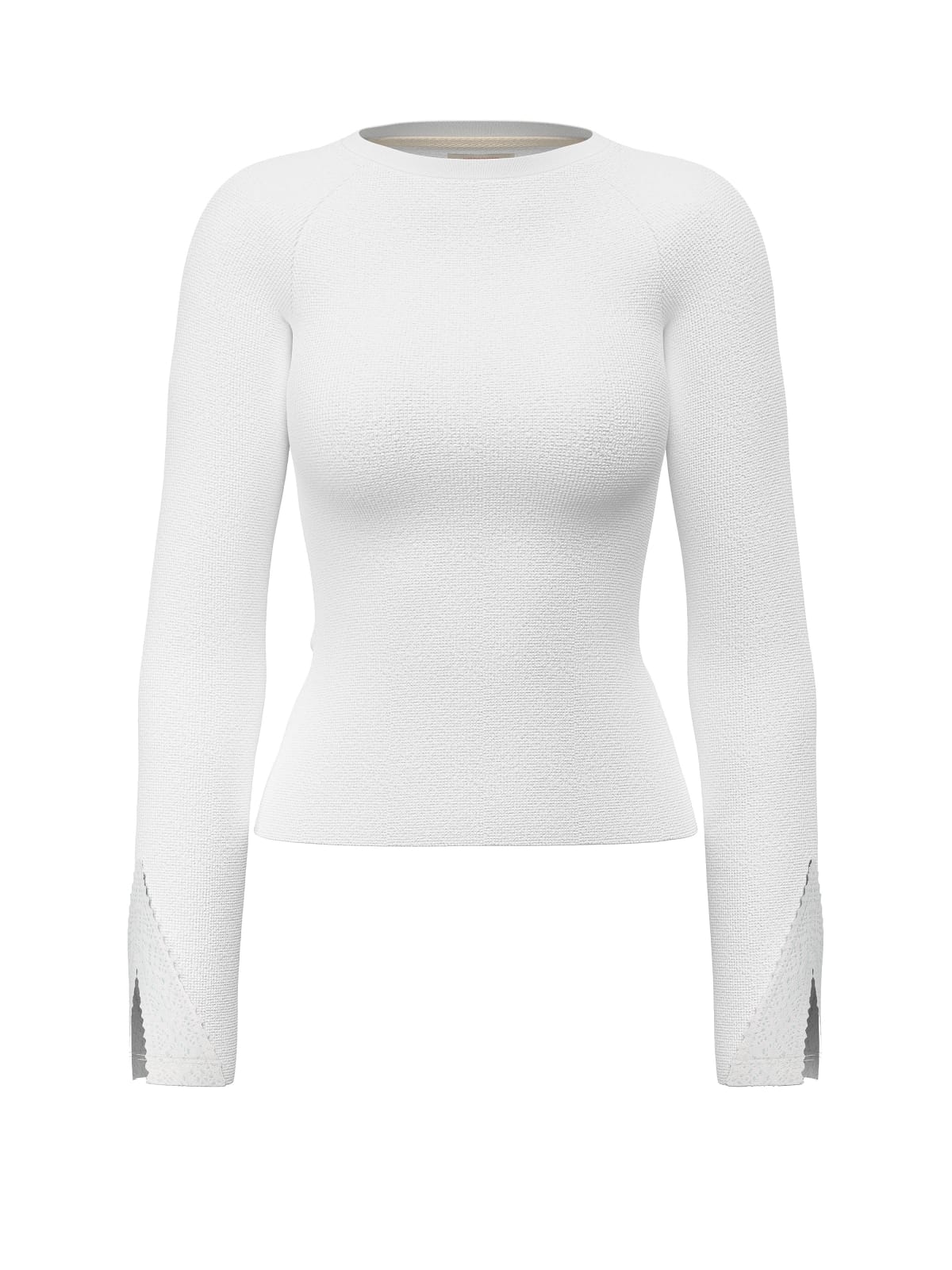 Top manica lunga waffle Guess Jeans donna pizzo