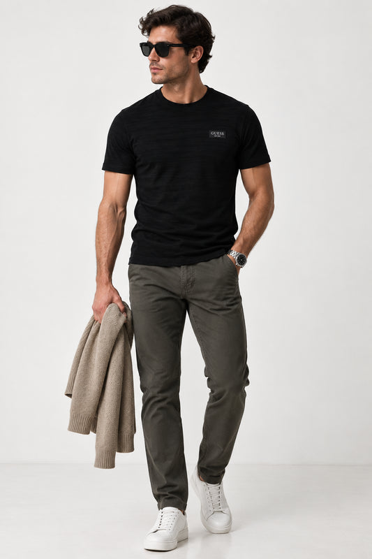 T-shirt Guess uomo manica corta jersey texturizzato