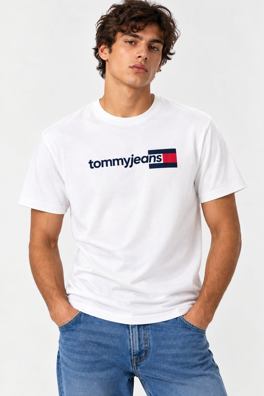 T-shirt Tommy Jeans uomo manica corta cotone logo