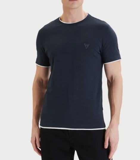 T-shirt Guess uomo double layer cotone