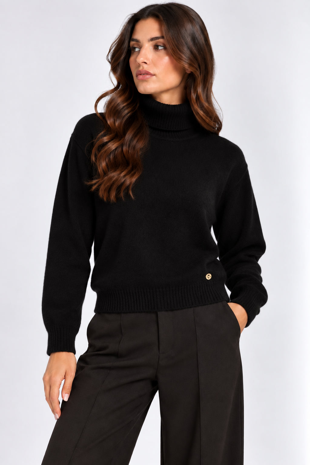 Maglia dolcevita YES-ZEE donna lurex