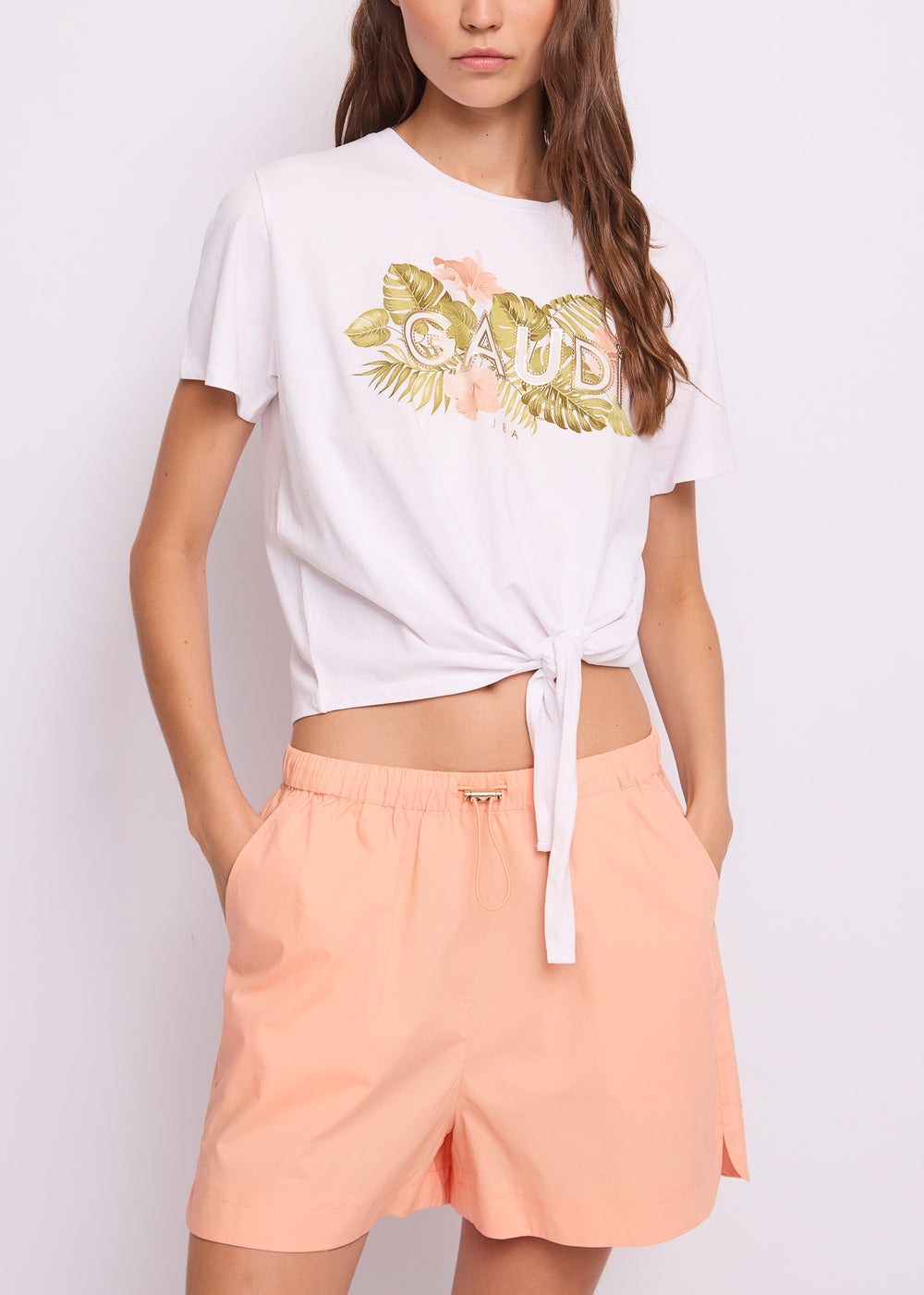 T-shirt manica corta Gaudi' Jeans con dettagli