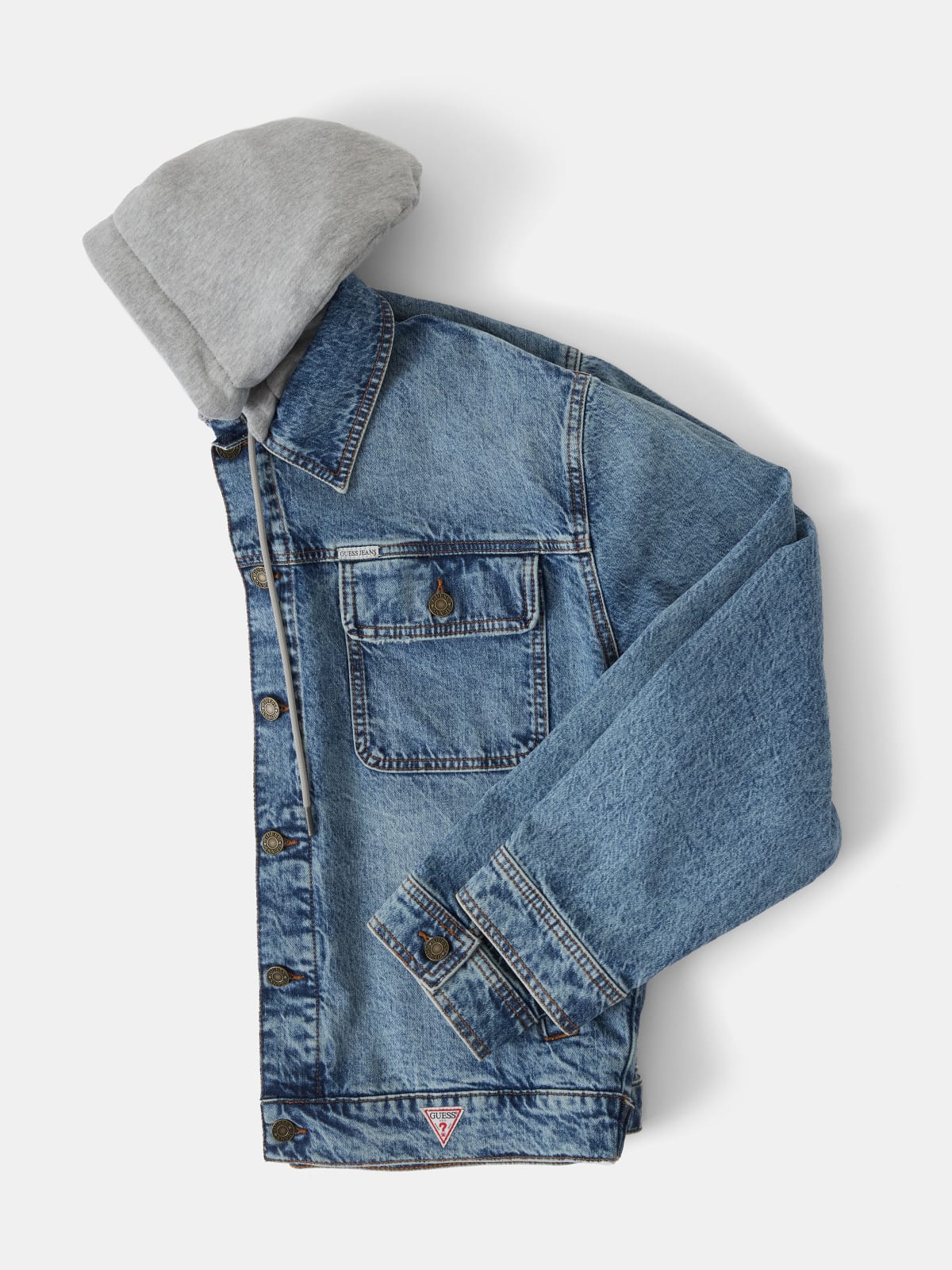 Giubbotto Guess Jeans uomo denim trucker cropped