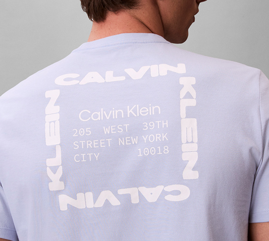 T-shirt Calvin Klein Jeans uomo in cotone jersey girocollo casual blu