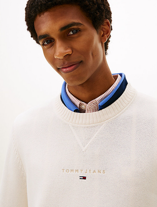 Maglia Tommy Jeans uomo slim linear cotone PE 2026