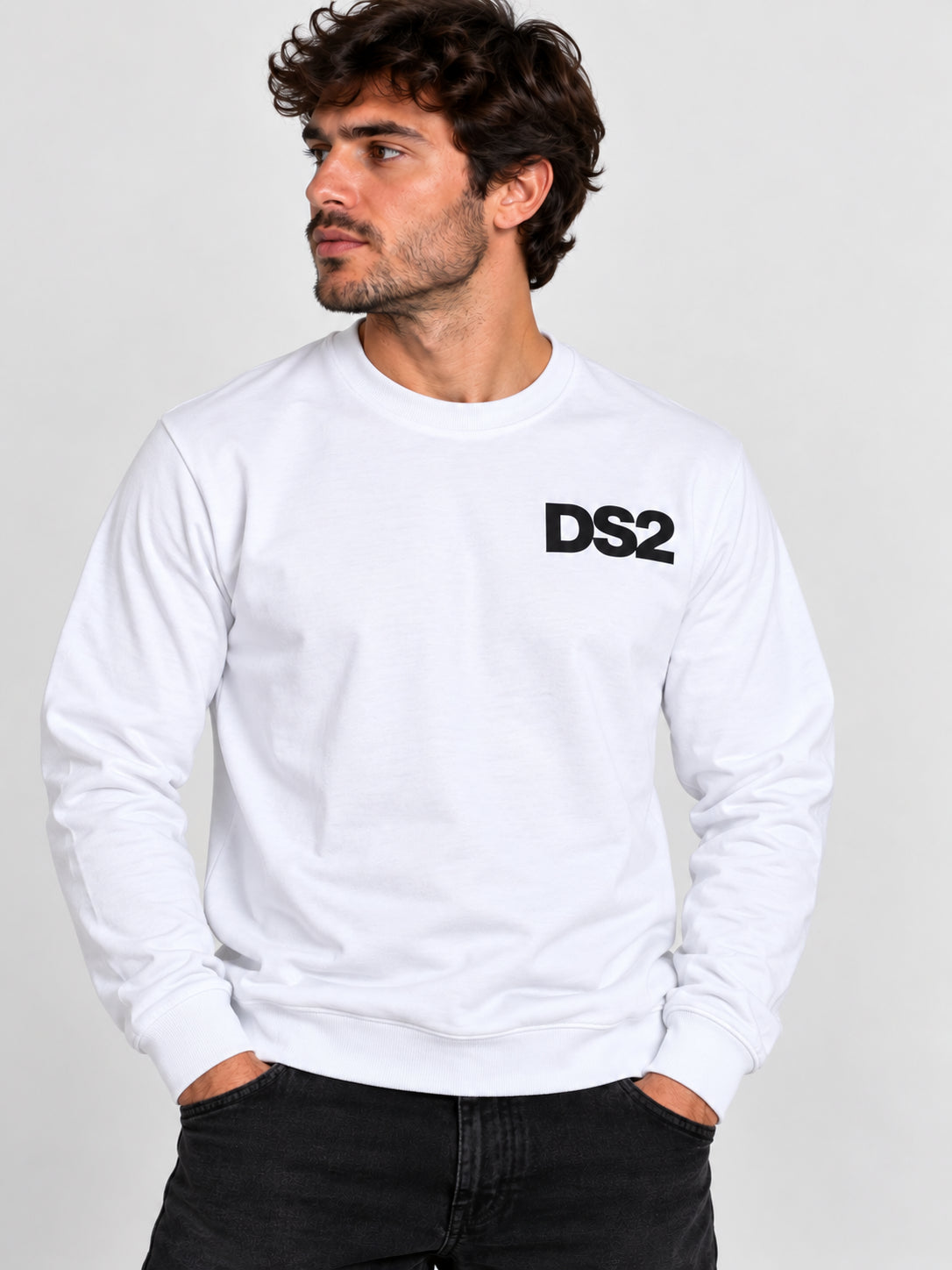 Felpa girocollo uomo DS2 cotone