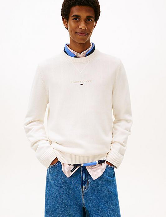 Maglia Tommy Jeans uomo slim linear cotone PE 2026
