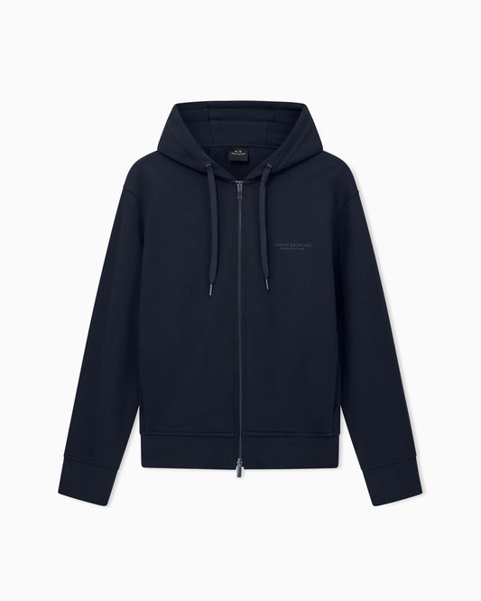 Felpa cappuccio zip A|X uomo cotone logo