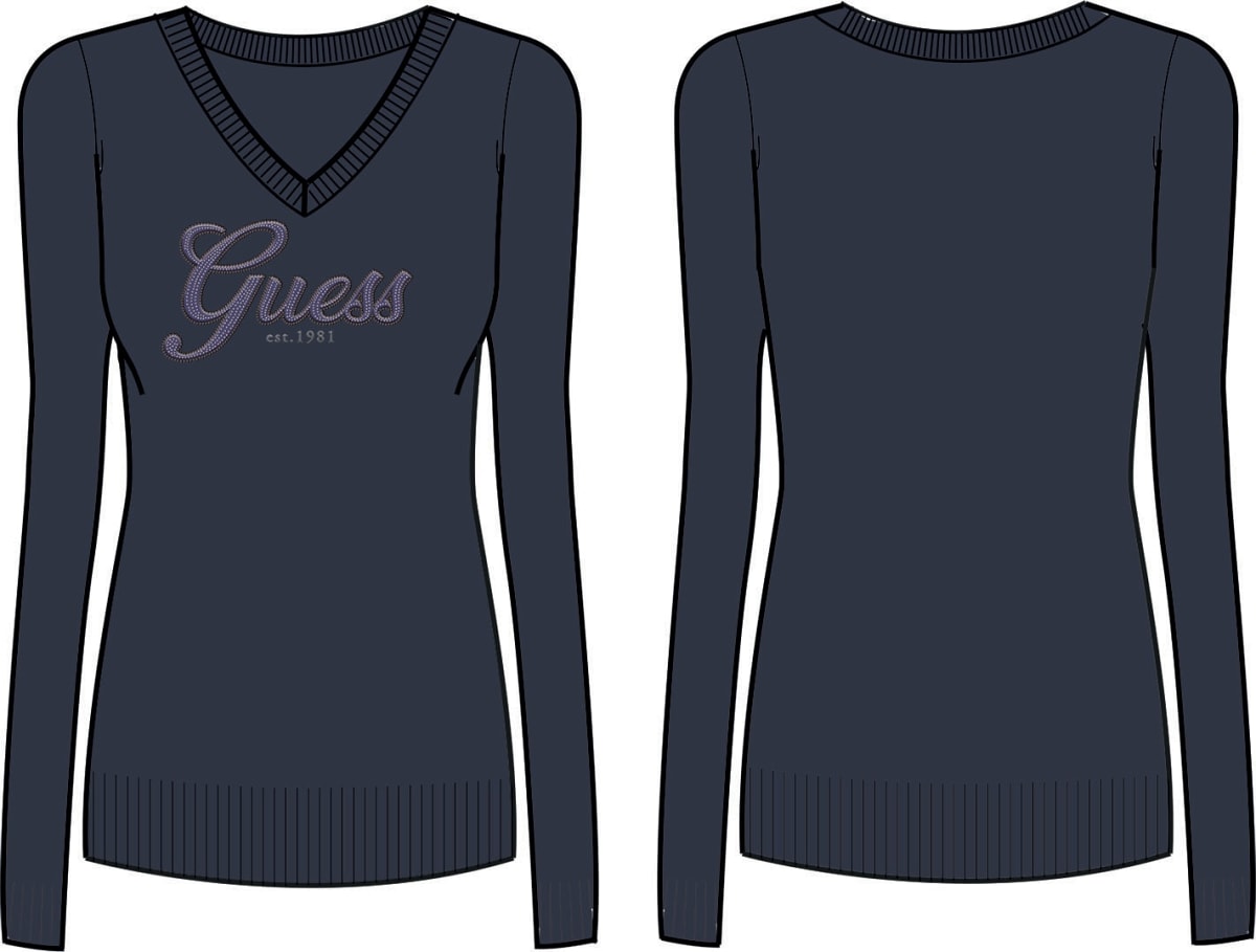 Maglione Guess donna Lena scollo V viscosa